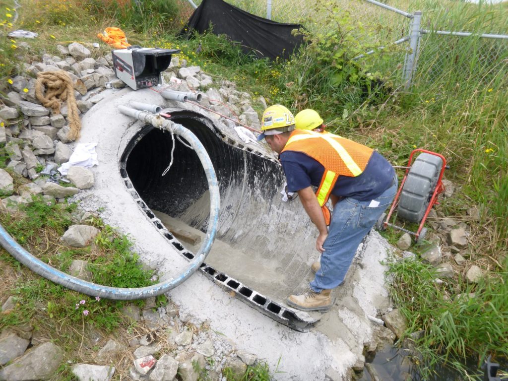 Grout Pipe & Bulkhead Installations — Highway 407 Culvert Relining
