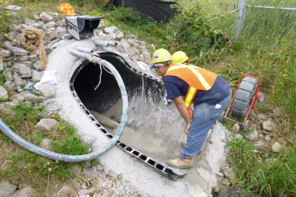 Grout Pipe & Bulkhead Installations — Highway 407 Culvert Relining