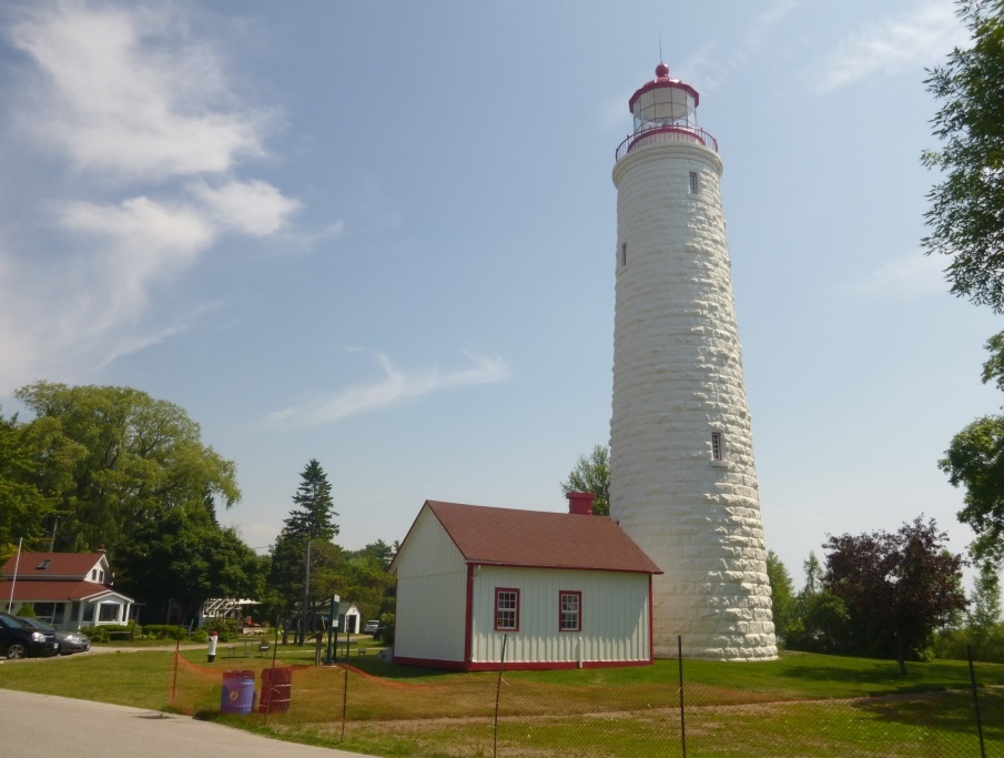 Historic stone lighthouse in Ontario — heritage masonry grouting project